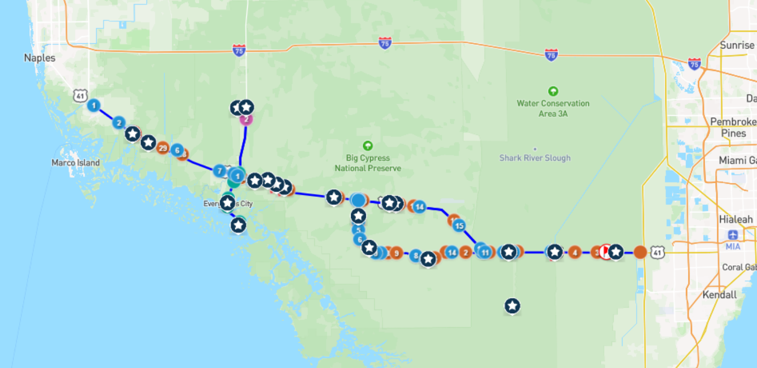 Tour route