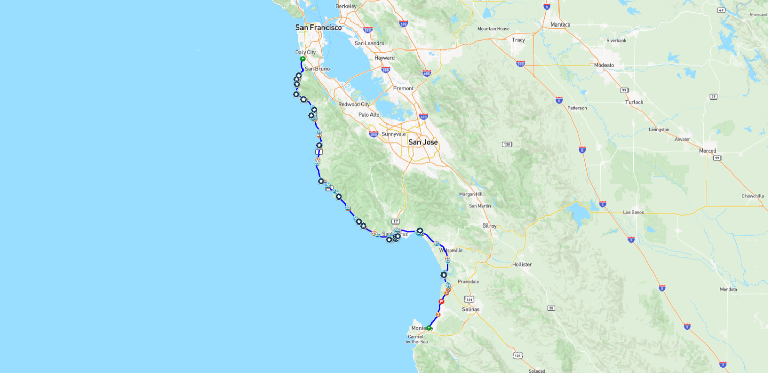 Tour route