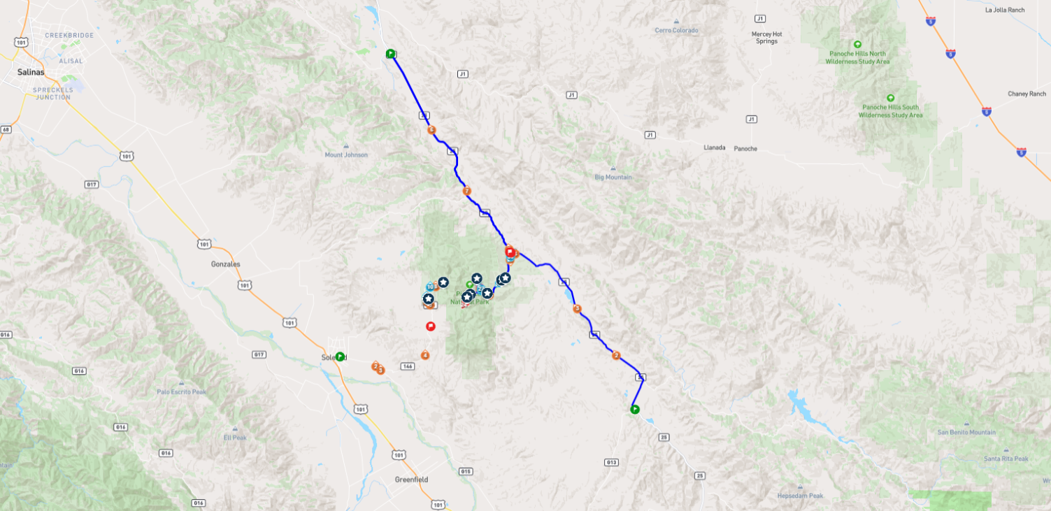 Tour route