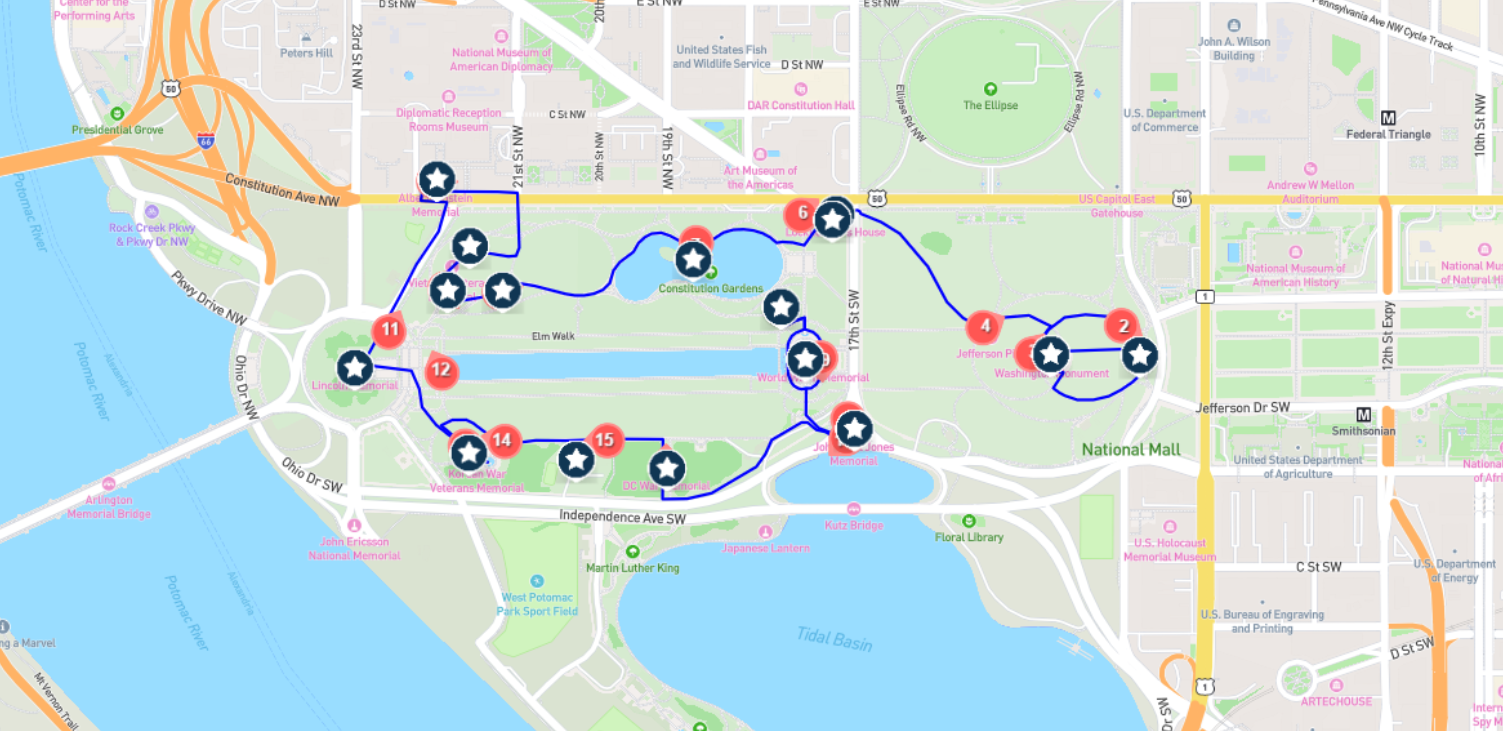 Tour route