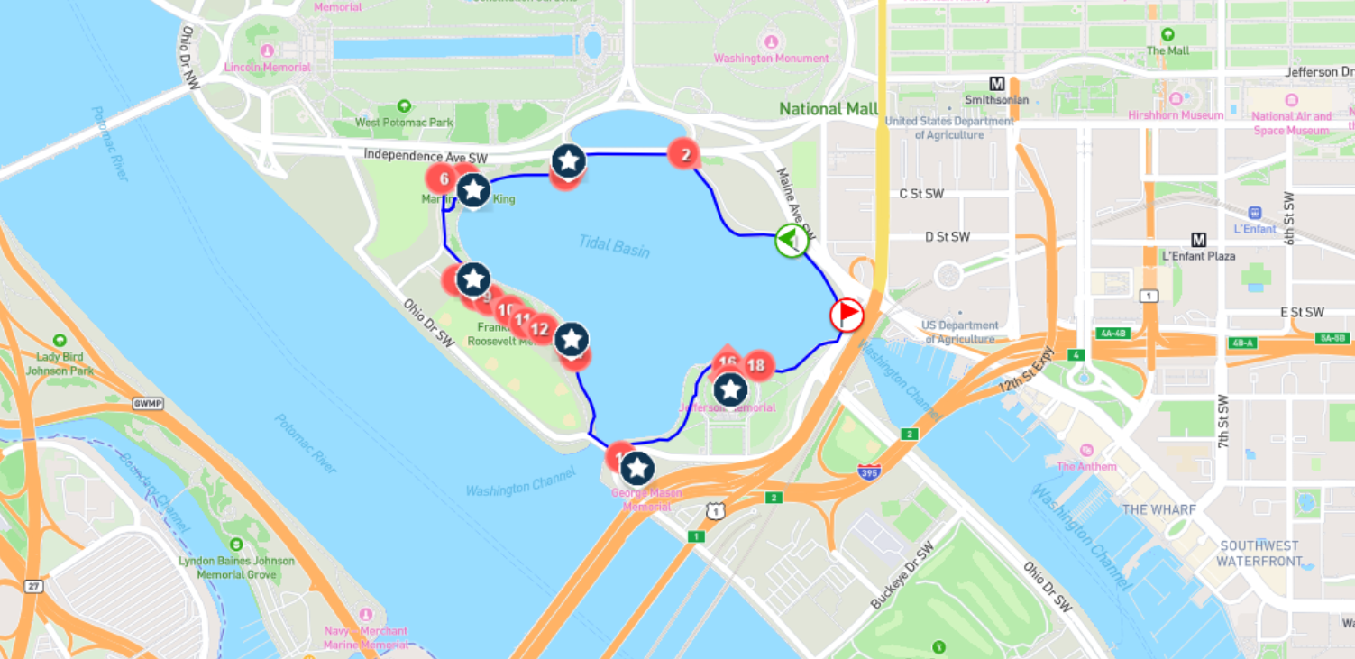 Tour route
